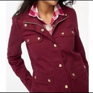 J Crew Factory Resin coated twill field jacket